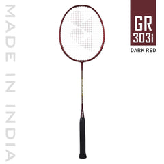 Yonex GR 303i Dark Red Strung Badminton Racket