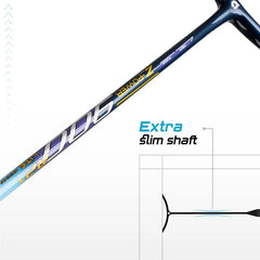 Apacs Z Power 900 RP+ Lite (Unstrung, 78g Lightweight) Made in Vietnam | 35 LBS Max Tenison | Extra Slim Shaft | Japanese High Modulus Graphite Badminton Racket with Free Full Cover (Navy