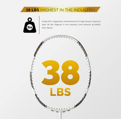 Apacs Z-Ziggler (unstrung, Max Tension Upto 38 LBS) 6.4mm Slim Shaft