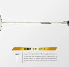 Apacs Z-Ziggler (unstrung, Max Tension Upto 38 LBS) 6.4mm Slim Shaft