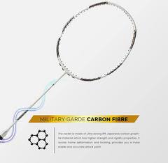 Apacs Z-Ziggler (unstrung, Max Tension Upto 38 LBS) 6.4mm Slim Shaft