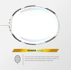 Apacs Z-Ziggler (unstrung, Max Tension Upto 38 LBS) 6.4mm Slim Shaft