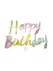 Happy Birthday paper cursive banner