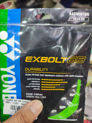 Yonex Exbolt 68 Badminton String – High Repulsion Power, Quick Response, Durable & Control-Oriented String for Advanced Players