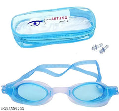 SWIMMING GOGGLES ANTIFOG 100% SILICONE STRAP (1600 ) Swimming Goggles