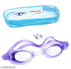 SWIMMING GOGGLES ANTIFOG 100% SILICONE STRAP (1600 ) Swimming Goggles