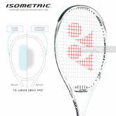 YONEX Smash Team Tennis Racquet (Strung, 290g, Deep Blue) and white silver