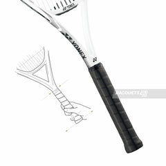 YONEX Smash Team Tennis Racquet (Strung, 290g, Deep Blue) and white silver