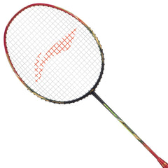 Li-Ning Air Force 77 G2 Carbon Fiber Strung Badminton Racket (Black/Red,Pack of 1)