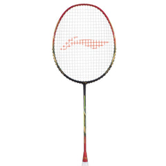 Li-Ning Air Force 77 G2 Carbon Fiber Strung Badminton Racket (Black/Red,Pack of 1)