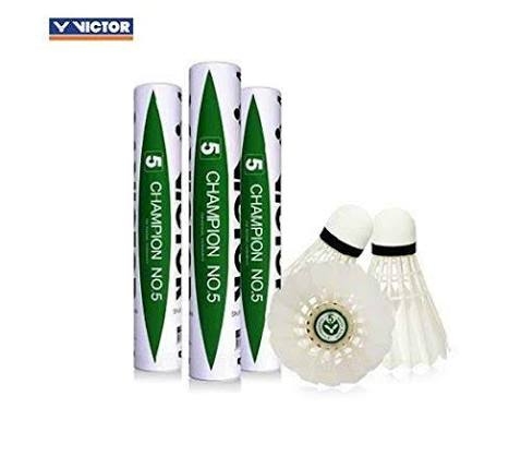Victor Champion No 5 Shuttlecock Pack of 12 (Speed 77)