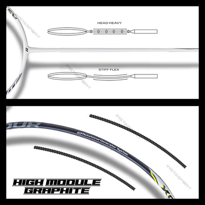 Yonex Astrox 99 Tour Strung Badminton Racquet, 4U5 (White Tiger), Graphite