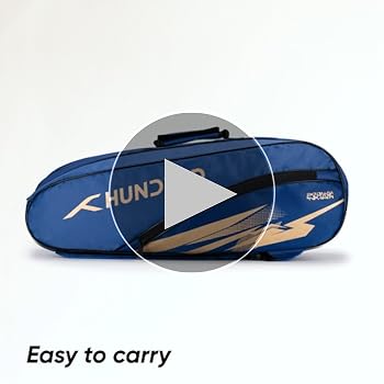 Hundred Cosmogear Badminton Kit-Bag (Teal Green)|Double Zipper|Bag with Front Zipper Pocket