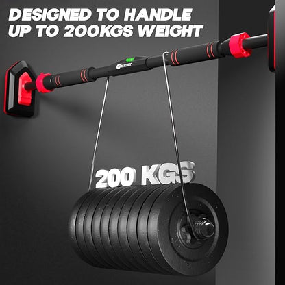 Konex Pull Up Bar| Adjustable|60-100 Cm| Anti Slip Grip | Upto 200 kg | Solid