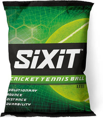 Sixit Lite Cricket Tennis Ball - Pack of 6 , Green , Material : Rubber