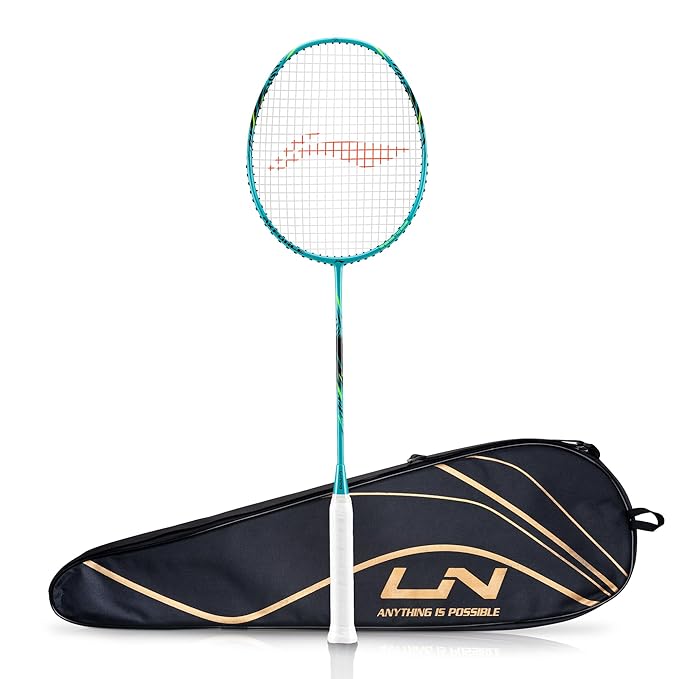 Li-Ning Axforce Tiger Unstrung Badminton Racquet for Professional Players| 32 LBS Max Tension | Head Heavy | 7mm Flexible Shaft | Carbon Fibre Frame
