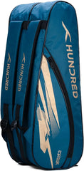 Hundred Cosmogear Badminton Kit-Bag (Teal Green)|Double Zipper|Bag with Front Zipper Pocket