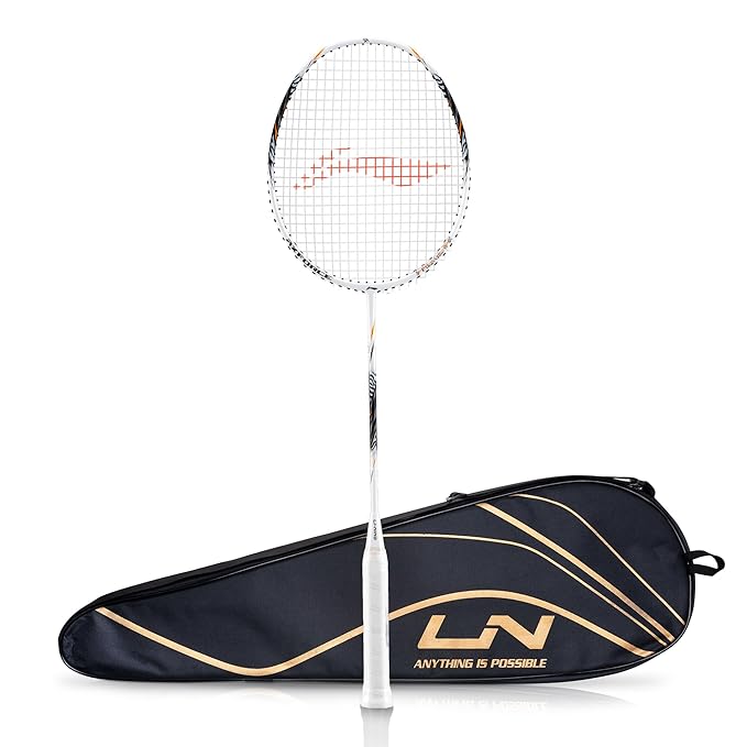 Li-Ning Axforce Tiger Unstrung Badminton Racquet for Professional Players| 32 LBS Max Tension | Head Heavy | 7mm Flexible Shaft | Carbon Fibre Frame