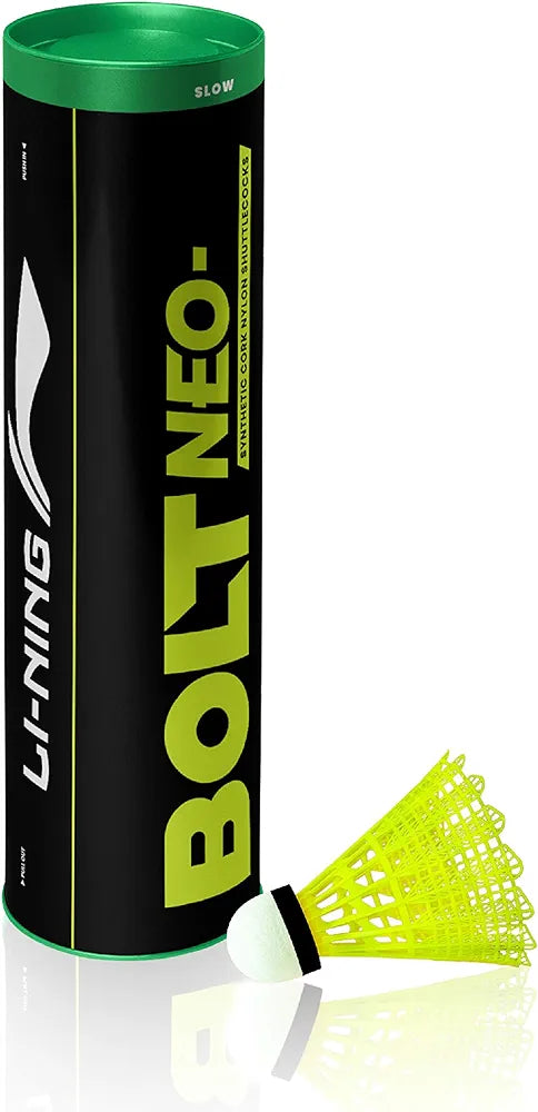 Li-Ning Bolt Neo (6 in 1) Nylon Badminton Shuttlecock (Yellow)