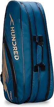 Hundred Cosmogear Badminton Kit-Bag (Teal Green)|Double Zipper|Bag with Front Zipper Pocket