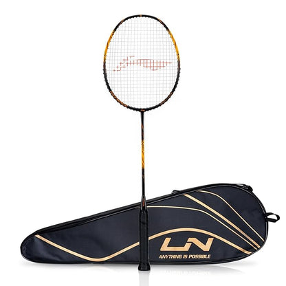 Li-Ning Axforce Tiger Unstrung Badminton Racquet for Professional Players| 32 LBS Max Tension | Head Heavy | 7mm Flexible Shaft | Carbon Fibre Frame