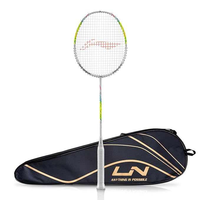 Li-Ning Axforce Tiger Unstrung Badminton Racquet for Professional Players| 32 LBS Max Tension | Head Heavy | 7mm Flexible Shaft | Carbon Fibre Frame