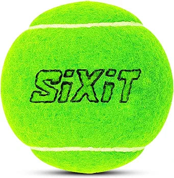 Sixit Lite Cricket Tennis Ball - Pack of 6 , Green , Material : Rubber