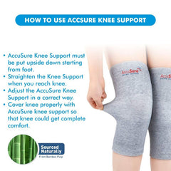 AccuSure Knee Cap Bamboo Yarn K-12 Comfort Pair