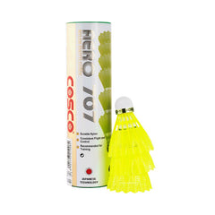 Cosco Aero 707 Nylon Shuttlecock - Yellow (Pack of 6)