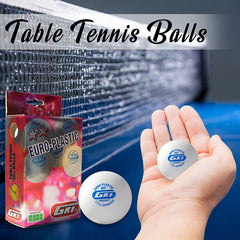 GKI Euro Plastic 40+ Table Tennis Balls - White (Pack of 6)