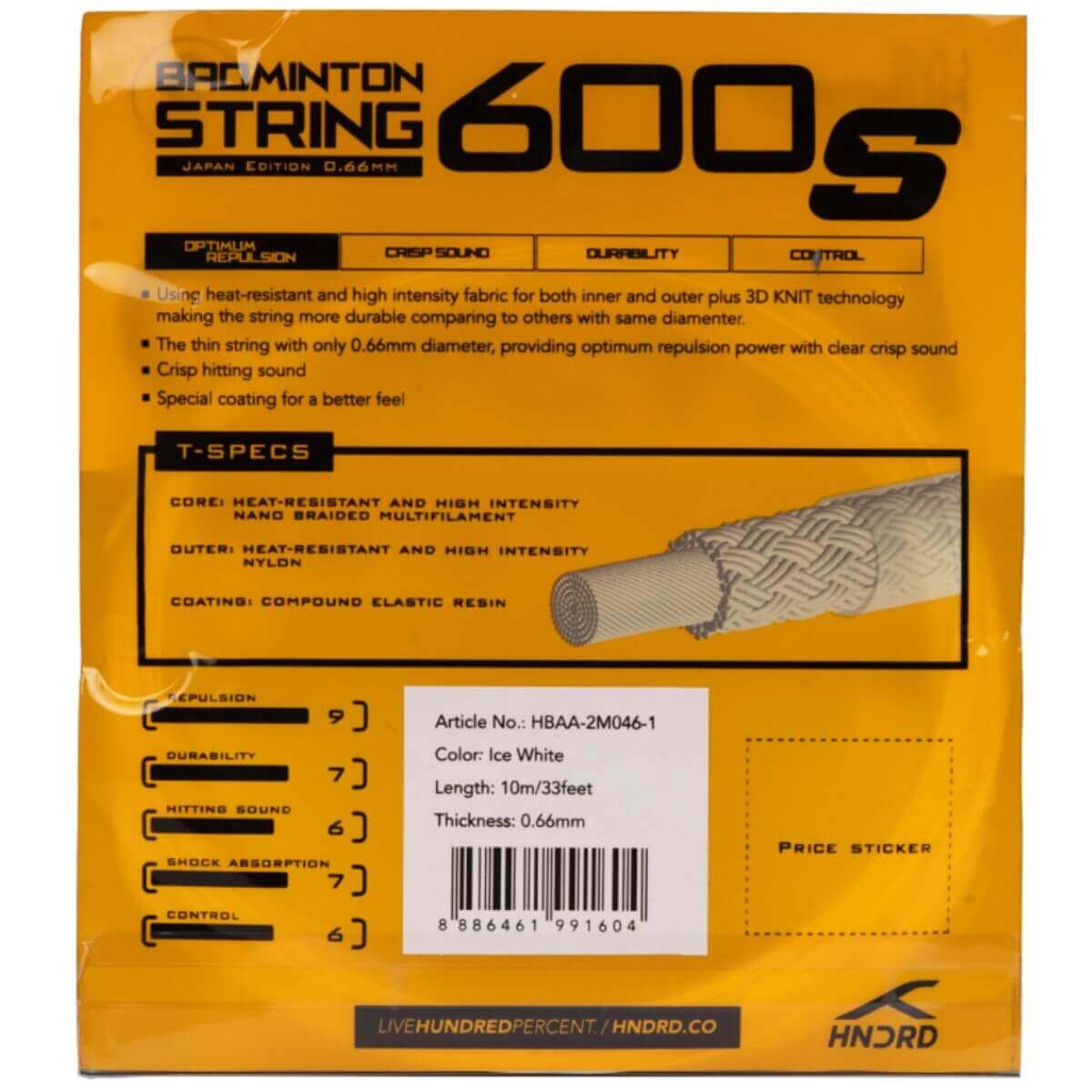 Hundred 600S Badminton String