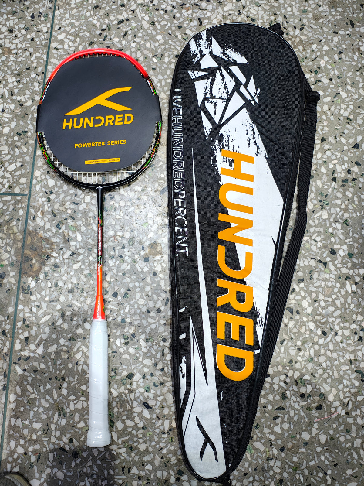 Hundred Racket Cover HUNDRED POWERTEK 1000 JR Badminton Racket with Full Cover – Sonu Sports
