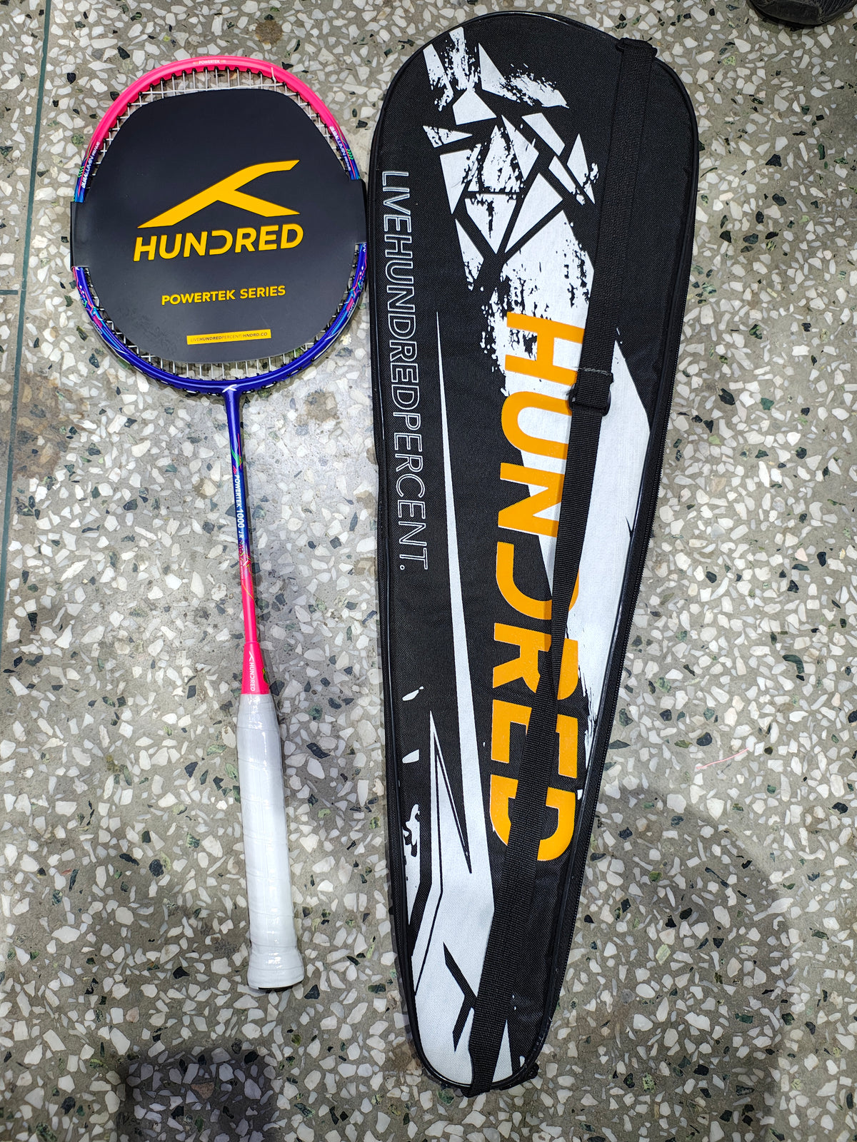 Hundred Racket Cover HUNDRED POWERTEK 1000 JR Badminton Racket with Full Cover – Sonu Sports