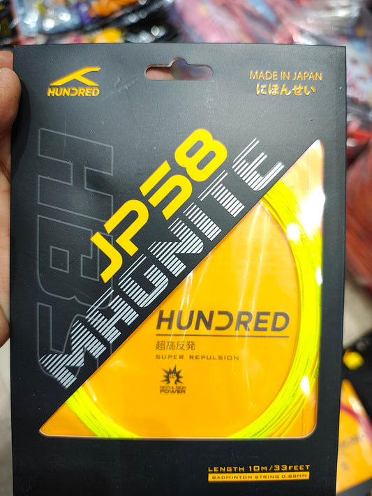 Hundred JP58  magnite badminton racket string.