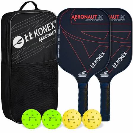 Konex 14mm Pickleball Paddle | Lightweight & Durable Racket with Non Slip PU Comfortable Grip | Includes Sleeve Cover | Ideal for Effortless & Powerful Striking(Pack of 2)