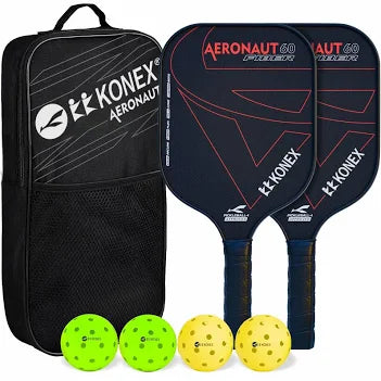 Konex 14mm Pickleball Paddle | Lightweight & Durable Racket with Non Slip PU Comfortable Grip | Includes Sleeve Cover | Ideal for Effortless & Powerful Striking(Pack of 2)