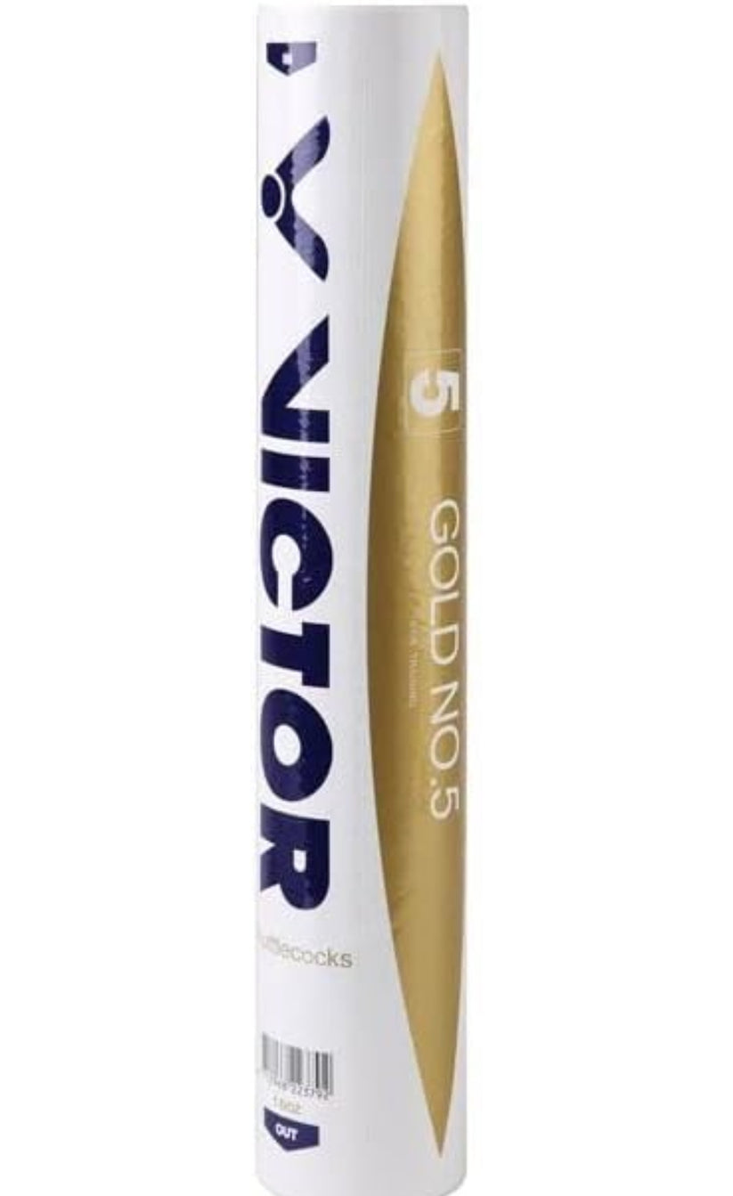 VICTOR Gold No 5 Feather Badminton Duck Feather Shuttlecock (Speed 77 ...