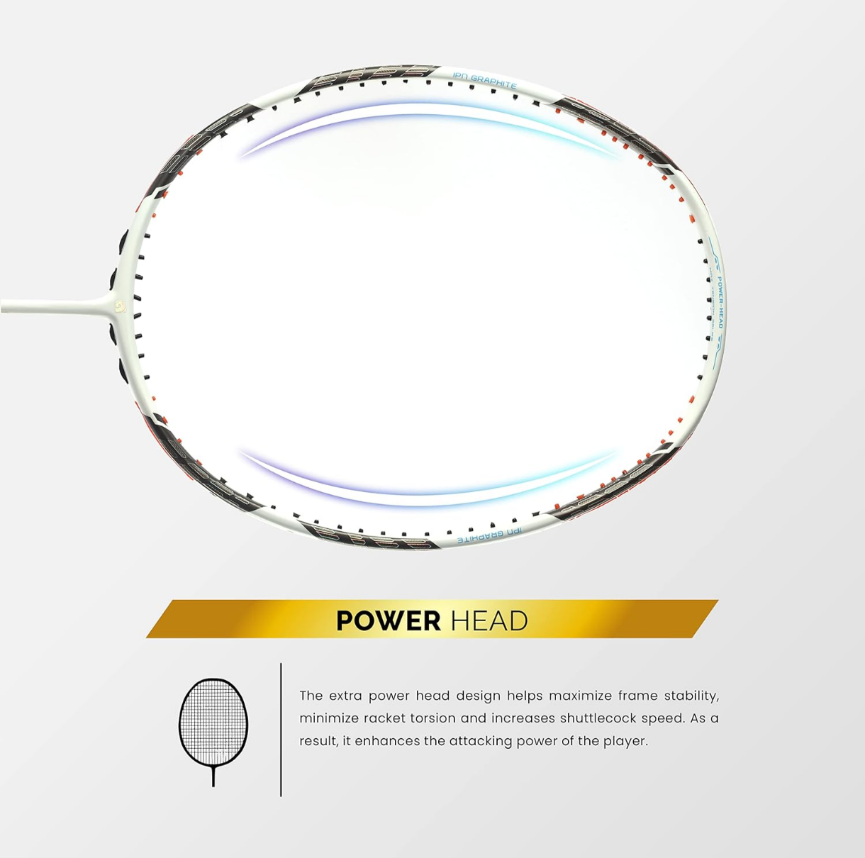 Apacs Z-Ziggler (unstrung, Max Tension Upto 38 LBS) 6.4mm Slim Shaft