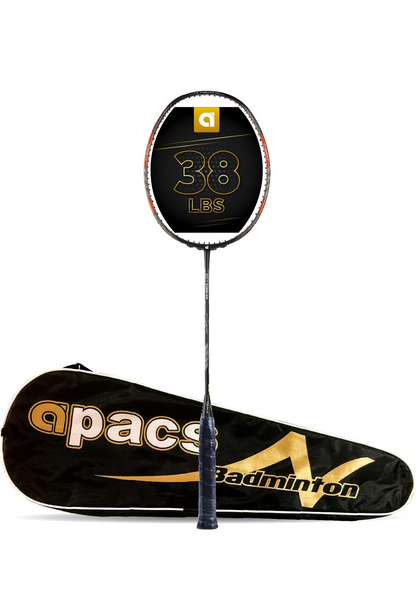 Apacs Z-Ziggler (unstrung, Max Tension Upto 38 LBS) 6.4mm Slim Shaft