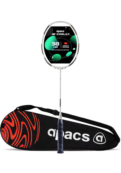 Apacs Z-Ziggler (unstrung, Max Tension Upto 38 LBS) 6.4mm Slim Shaft