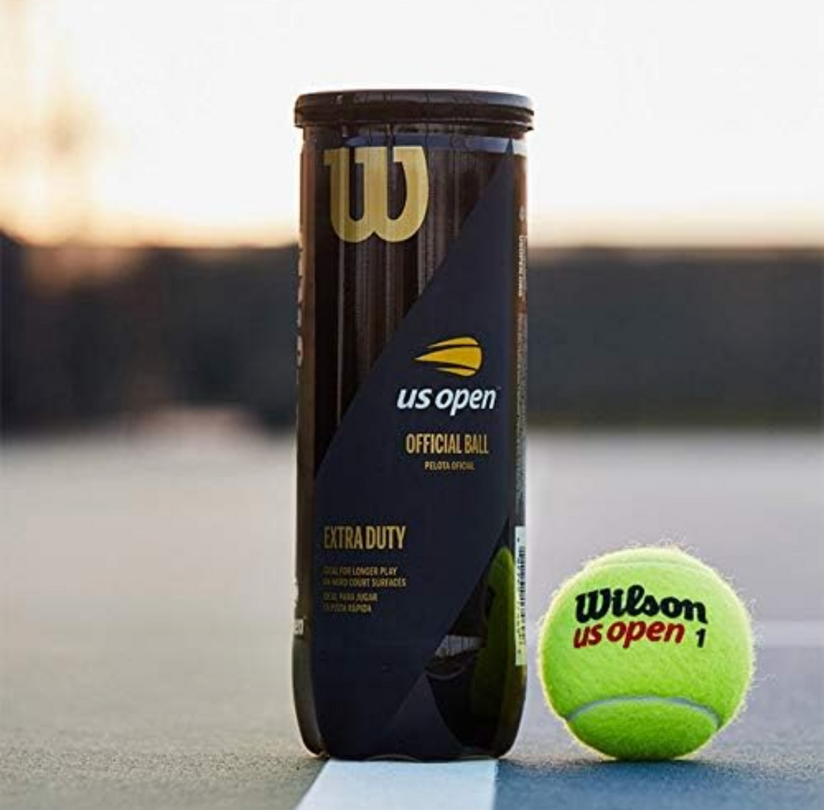 Wilson US open lawn tennis ball 3 pcs can