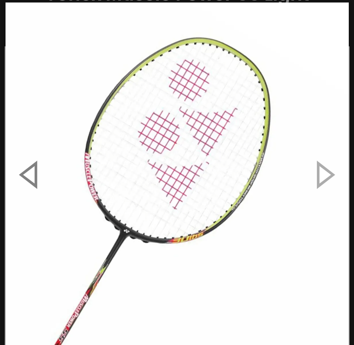 Yonex Graphite Muscle Power 55 Light Strung Badminton Racket, 4U5 - Light Green