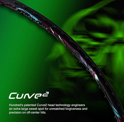 Hundred Predator 79 Extra Strong or understang Japan Made Graphite Strung Badminton Racket with Full Racket Cover | 79 Grams (5U) | Maximum Tension : ≤38lbs