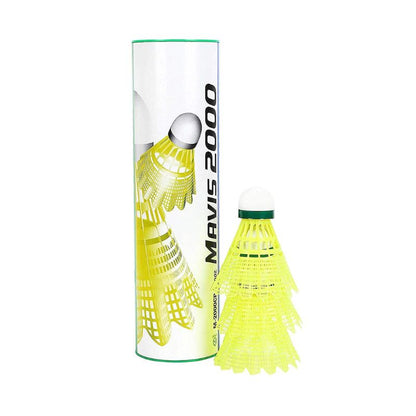 Yonex Mavis 2000 Nylon Suttlecock - Yellow (Pack of 6)