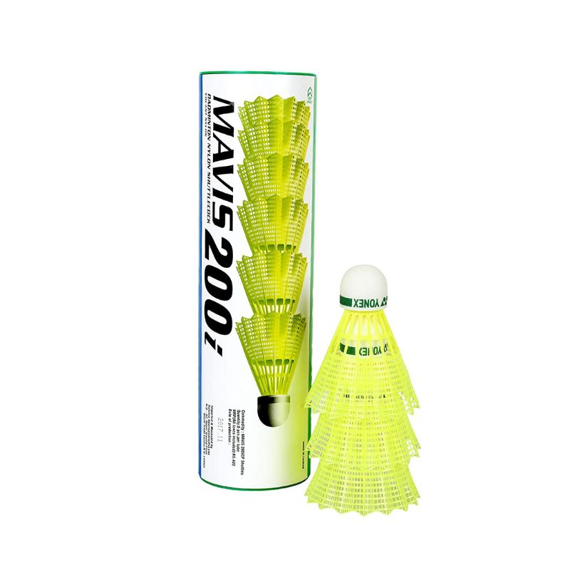 Yonex Mavis 200i Nylon Suttlecock - Yellow (Pack of 6)