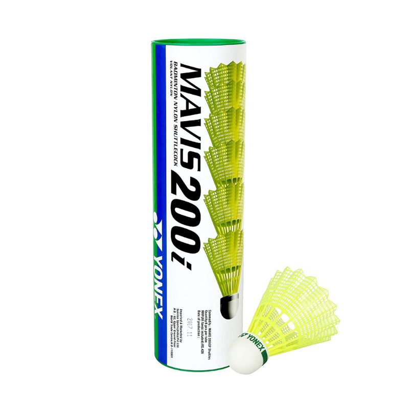 Yonex Mavis 200i Nylon Suttlecock - Yellow (Pack of 6)