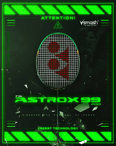 YONEX Astrox 99 Pro 3rd Generation 4U - Black & Green