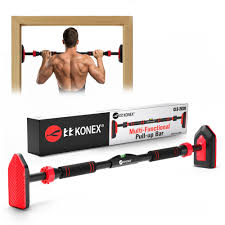 Konex Pull Up Bar| Adjustable|60-100 Cm| Anti Slip Grip | Upto 200 kg | Solid