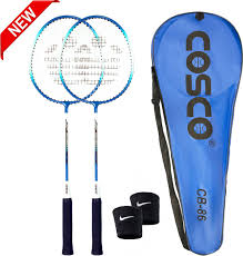 COSCO CB-86 Badminton Racquet Set Yellow Strung Badminton Racquet (Pack of: 2, 100 g)