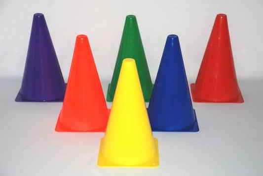 6 inchs cone pack of 12 cones in multiple colOUR